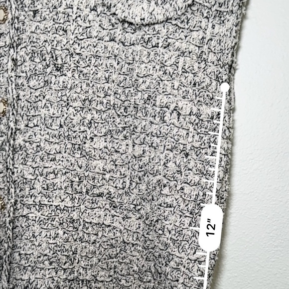 Zara sweater sleeveless button up cardigan size large - Picture 6 of 9